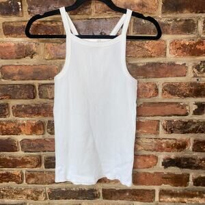 SKIN White Imogen Ribbed Knit Stretch Pima Cotton Jersey Tank Top Size 1/Small